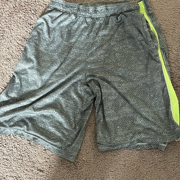 Champion‎ Gray and Green Athletic Shorts with Moisture-Wicking Fabric - Picture 1 of 2
